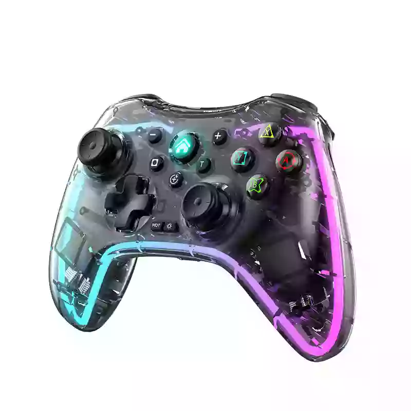 High quality wireless crystal transparent RGB Gamepad for PC_PS3_PS4_android and smart tv { BSP-S03}